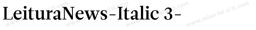 LeituraNews-Italic 3字体转换